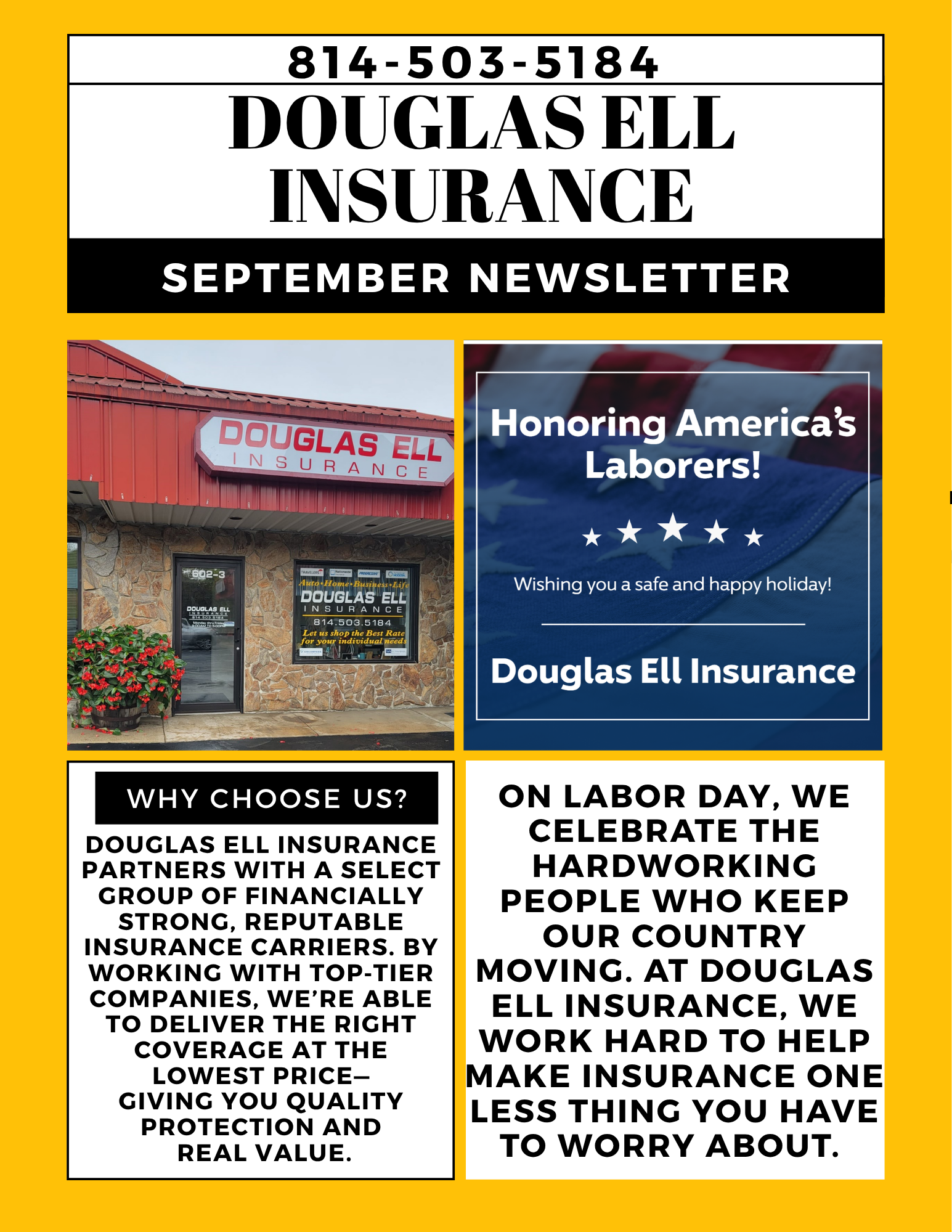 Douglas Ell Insurance September 2026 Newsletter