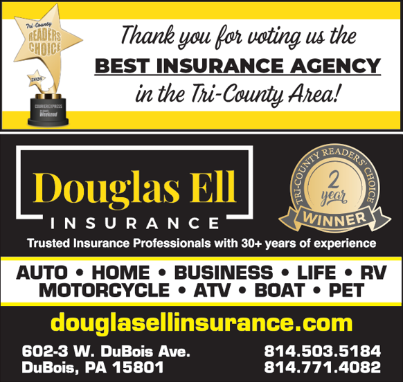 Thank You for Voting us the BEST INSURANCE AGENCY in the Tri-County Area!